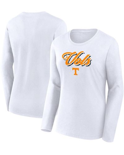 Fanatics Tennessee Volunteers Double Team Script Long Sleeve T-shirt - White
