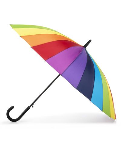 Totes 24 Rib Auto-open Stick Umbrella - Multicolor