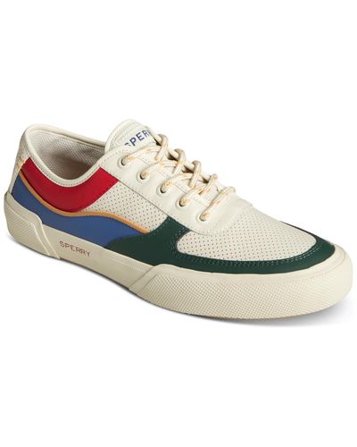 Sperry Top-Sider Seacycled Soletide Colorblocked Lace-up Sneakers - White