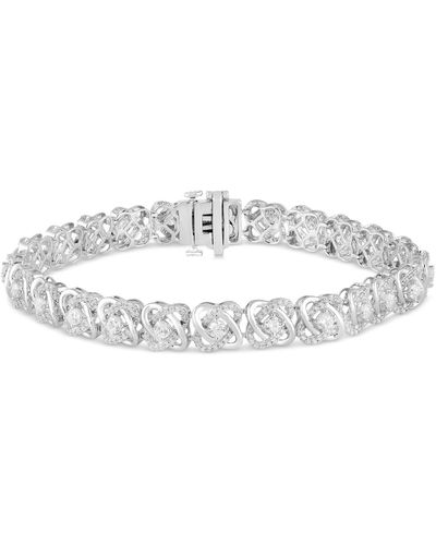Macy's Diamond Interlocking Swirl Tennis Bracelet (3 Ct. T.w. - White