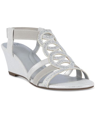 Jones New York Denice Strappy Wedge Sandals - White