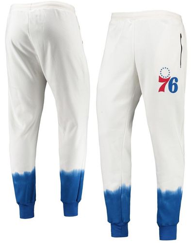 FISLL Philadelphia 76ers Double Dribble Tie-dye Fleece jogger Pants - White