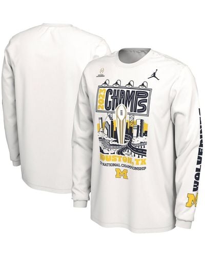 Nike Michigan Wolverines College Football Playoff 2023 National Champions Expressive Long Sleeve T-shirt - White