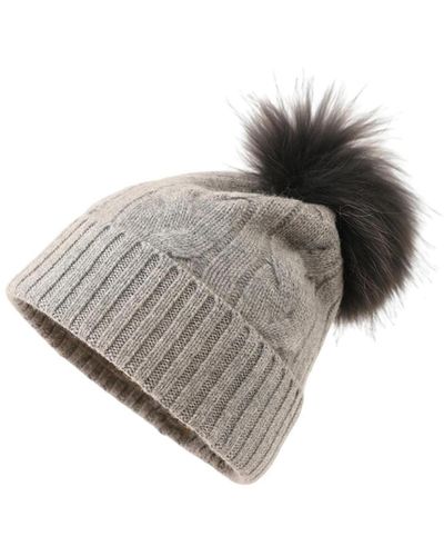 Bellemere New York Bellemere Soft Cable-knit Cashmere Hat - Gray