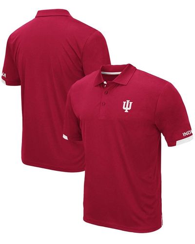 Colosseum Athletics Indiana Hoosiers Big And Tall Santry Polo Shirt - Red