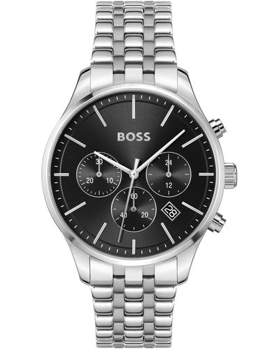 BOSS Chronograph Avery Stainless Steel Bracelet Watch 42mm - Gray