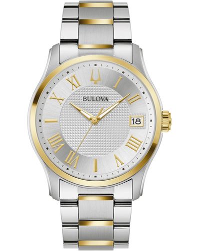 Bulova Classic Wilton Stainless Steel Bracelet Watch 41mm - Metallic