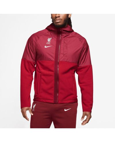 Nike Liverpool Winterized Awf Hoodie Full-zip Jacket - Red