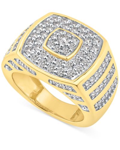 Macy's Diamond Multi-cluster Statement Ring (2 Ct. T.w. - Metallic