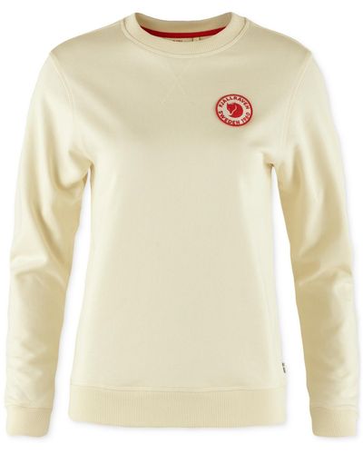 Fjallraven 1960 Logo Badge Cotton Long-sleeve Sweater - Natural