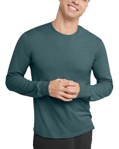 Hanes Originals Cotton Long Sleeve T-shirt - Green