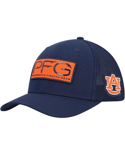 Columbia Auburn Tigers Pfg Hooks Flex Hat - Blue