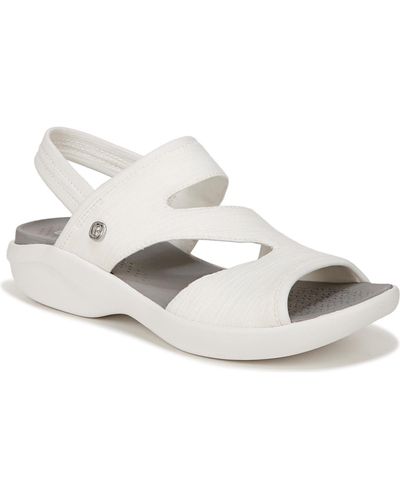 Bzees Cleo Washable Slingback Sandals - White