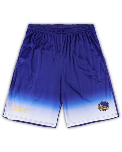 Fanatics Golden State Warriors Big And Tall Fadeaway Shorts - Blue