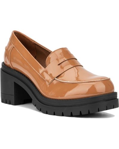 New York & Company Penni Lug Sole Penny Loafer - Brown