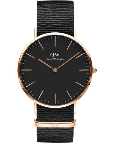 Daniel Wellington Classic Cornwall Polyester Watch 40mm - Black