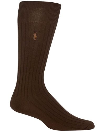 Polo Ralph Lauren Embroidered Trouser Socks - Brown