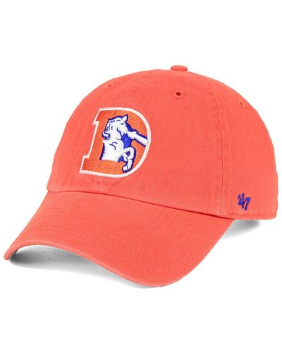 '47 Denver Broncos Clean Up Strapback Cap - Orange