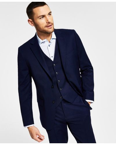 Tommy Hilfiger Modern-fit Wool Th-flex Stretch Suit Jacket - Blue