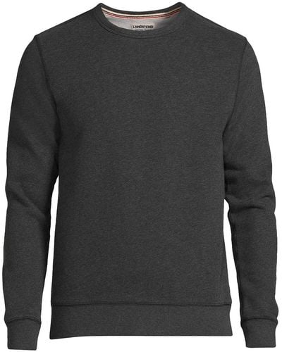 Lands' End Tall Long Sleeve Serious Sweats Crewneck Sweatshirt - Gray