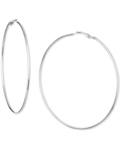 INC International Concepts Extra-large Thin Hoop Earrings - Metallic