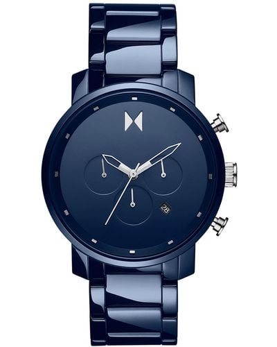 MVMT Chrono Ceramic Bracelet Watch 45mm - Blue