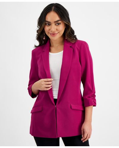 INC International Concepts Inc Petite Wear Blazer - Purple