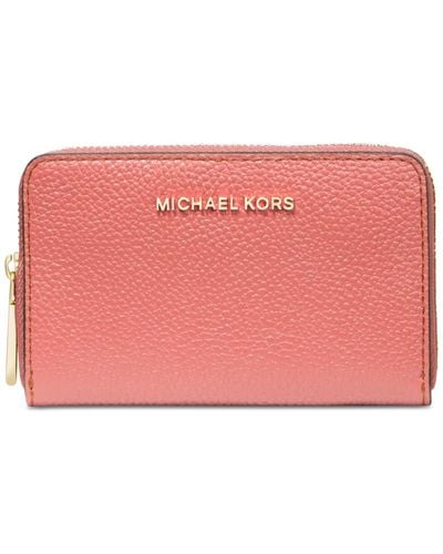 Michael Kors Michael Jet Set Small Zip Around Card Case - Pink