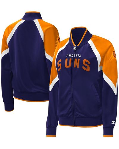 Starter Phoenix Suns Slam Dunk Raglan Full-zip Track Jacket - Blue