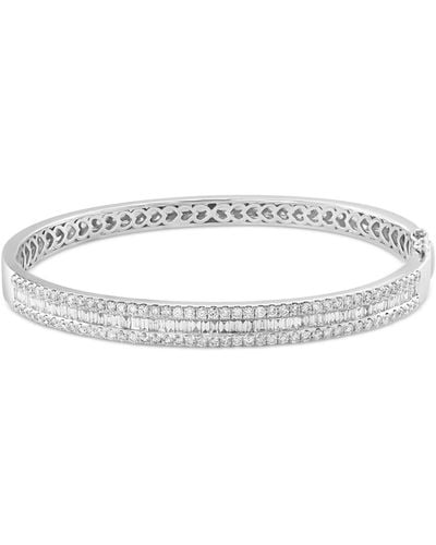 Effy Effy Diamond Round & Baguette Bangle Bracelet (2-3/8 Ct. T.w. - White