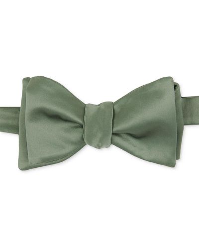 Con.struct Satin Self-tie Bow Tie - Green