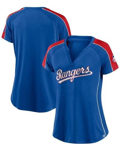 Fanatics Branded Royal/Light Blue Kansas City Royals True Classic League Diva Pinstripe Raglan V-Nec