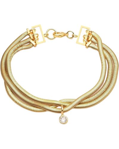Bonheur Jewelry Lucile Crystal Chain Bracelet - Metallic