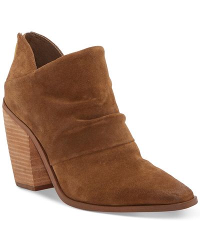 Vince Camuto Ainsley Ruched Ankle Booties - Brown