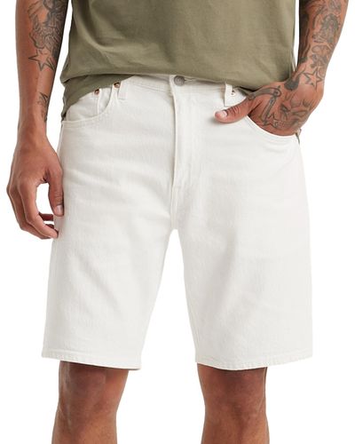 Levi's Flex 412 Slim Fit 5 Pocket 9" Jean Shorts - White