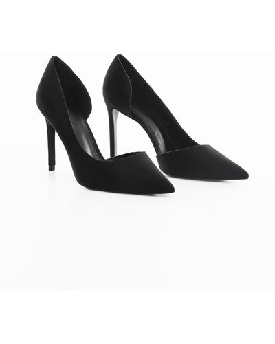 Mango Asymmetric Stiletto Shoes - Black