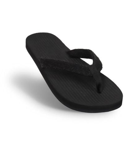 indosole Flip Flops Recycled Pable Straps - Black