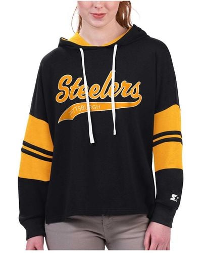 Starter Pittsburgh Steelers Bump And Run Long Sleeve Hoodie T-shirt - Black