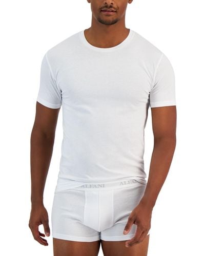 Alfani 4-pk. Slim-fit Solid Cotton Undershirts - White