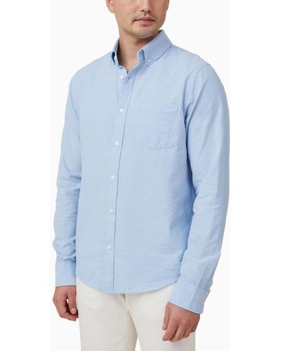 Cotton On Mayfair Long Sleeve Shirt - Blue