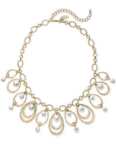 Style & Co. Orbital Bead Statement Necklace - Metallic