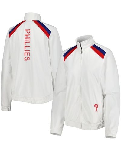 G-III 4Her by Carl Banks Philadelphia Phillies Red Flag Full-zip Track Jacket - White