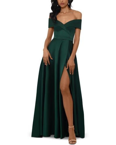 Xscape Satin Gown - Green
