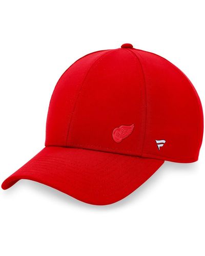 Fanatics Detroit Wings Authentic Pro Road Structu Adjustable Hat - Red