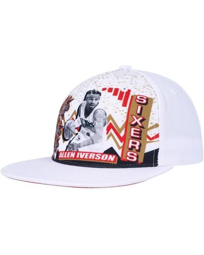 Mitchell & Ness Allen Iverson Philadelphia 76ers Hardwood Classics 90's Playa Deadstock Snapback Hat - White