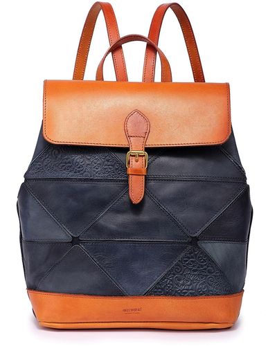 Old Trend Genuine Leather Prism Backpack - Blue
