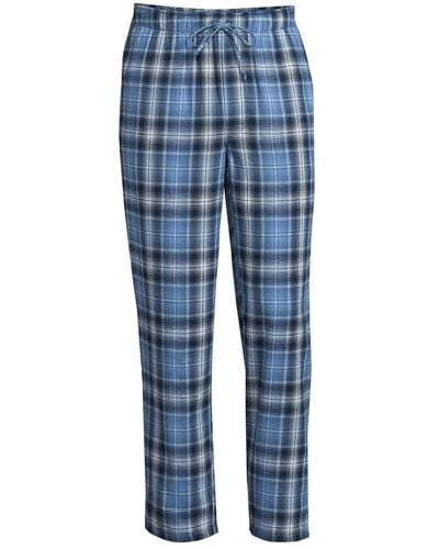 Lands' End Blake Shelton X Flannel Pajama Pants - Blue