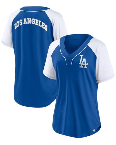 Fanatics Los Angeles Dodgers Ultimate Style Raglan V-neck T-shirt - Blue