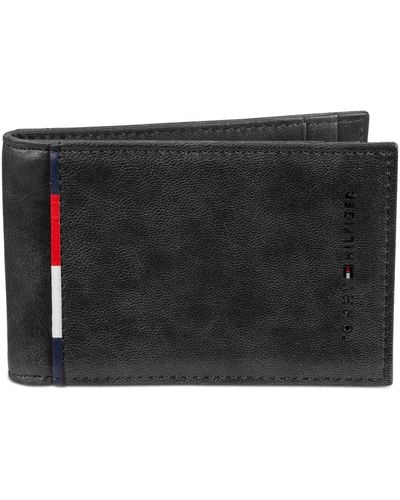 Tommy Hilfiger Rfid Front Pocket Wallet - Black
