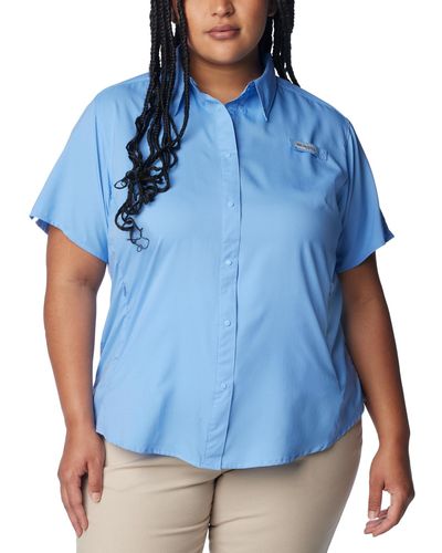 Columbia Plus Size Tamiami Ii Short-sleeve Shirt - Blue